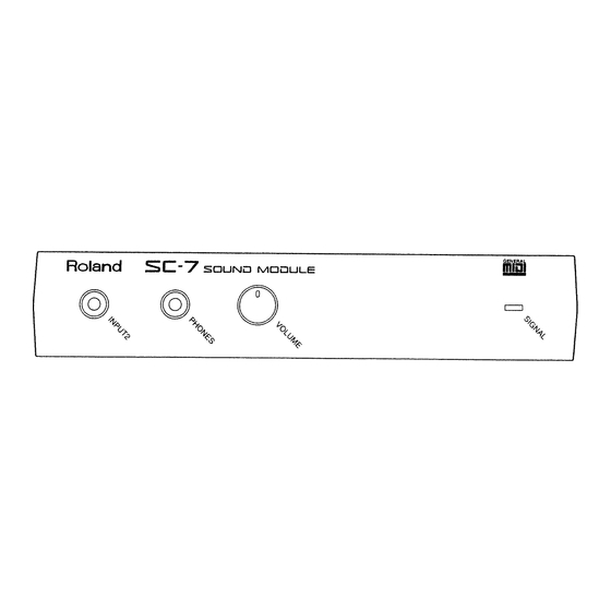 Roland SC-7 Owner's Manual
