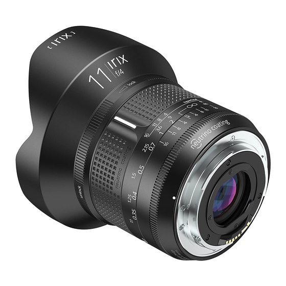 Irix 11mm f/4.0 User Manual