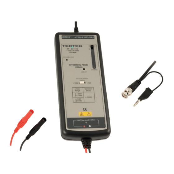 Testec TT-SI 9010 Instruction Manual