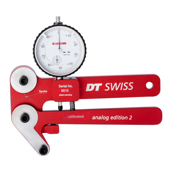 DT SWISS PROLINE tensio 2 User Manual