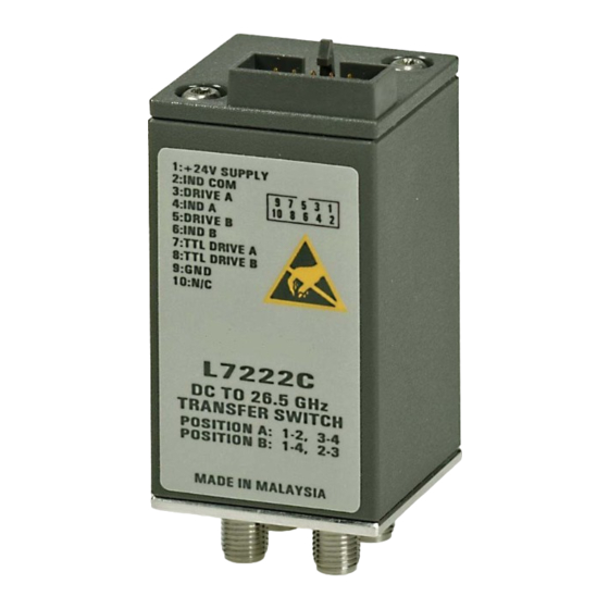 Keysight Technologies L7222C Operating And Service Manual