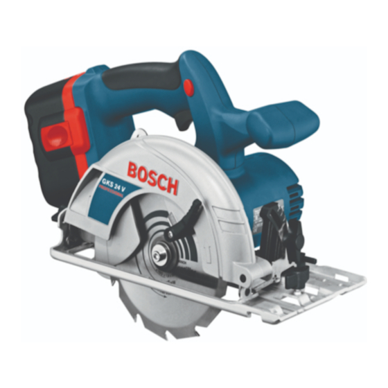 Bosch PROFESSIONAL GKS 24 V Operating Instructions Manual