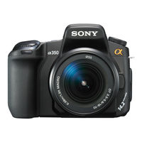 Sony DSLR-A300 - alpha; Digital Single Lens Reflex Camera Body Instruction Manual