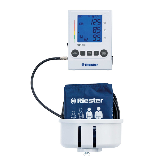User Manuals: Riester RBP-100 Blood Pressure Monitor