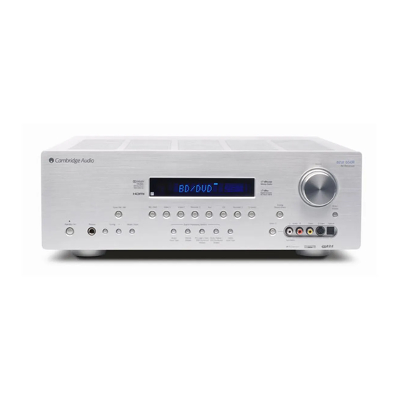 Cambridge Audio azur 650R Manuals