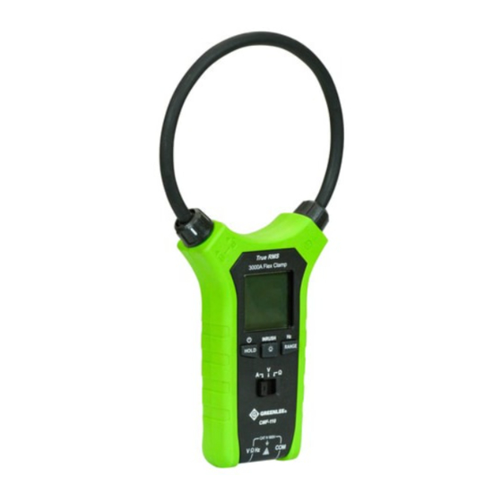 Greenlee CMF-110 Instruction Manual