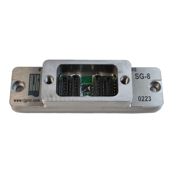 RJG SG-8 Product Manual