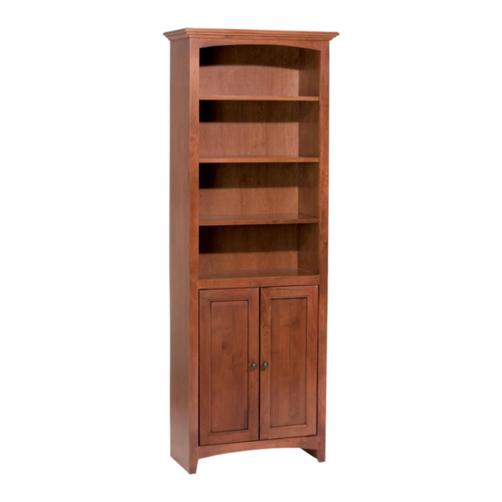 Whittier Wood Furniture AEGAC McKenzie Alder Bookcase with Doors 24 Wide 1525AEGAC Assembly Instructions