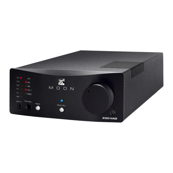 Simaudio MOON 230HAD Owner's Manual
