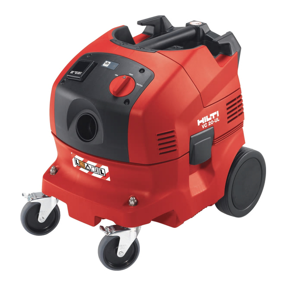 Hilti VC 20­U Original Operating Instructions