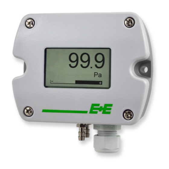 User Manuals: E+E Elektronik EE610 Pressure Sensor