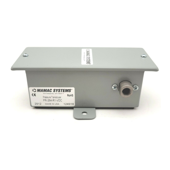 MAMAC SYSTEMS PR-264 Technical Information