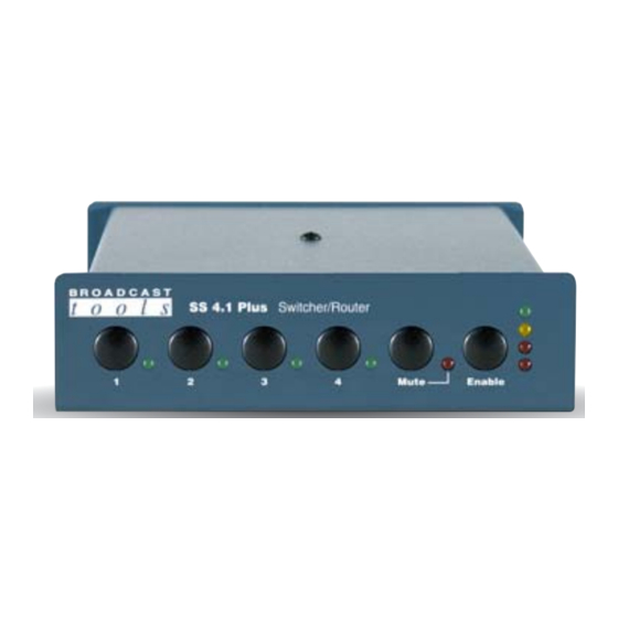 Broadcast Tools SS 4.1 Plus Installation And Operation Manual