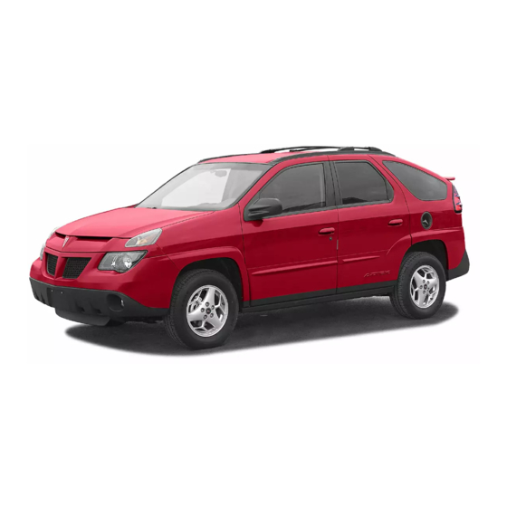 Pontiac AZTEK 2005 Getting To Know Manual