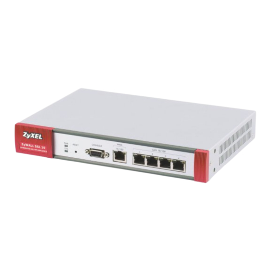 ZyXEL Communications ZyWALL SSL 10 Quick Start Manual