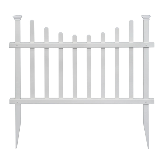 Zippity WASHINGTON VINYL PICKET FENCE Assembly Instructions Manual