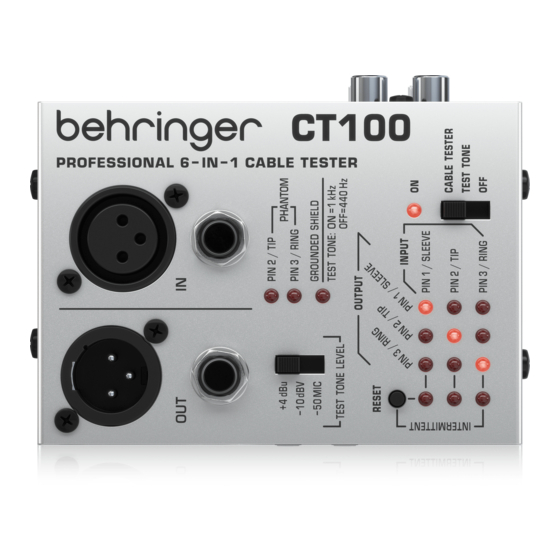 Behringer CT100 User Manual