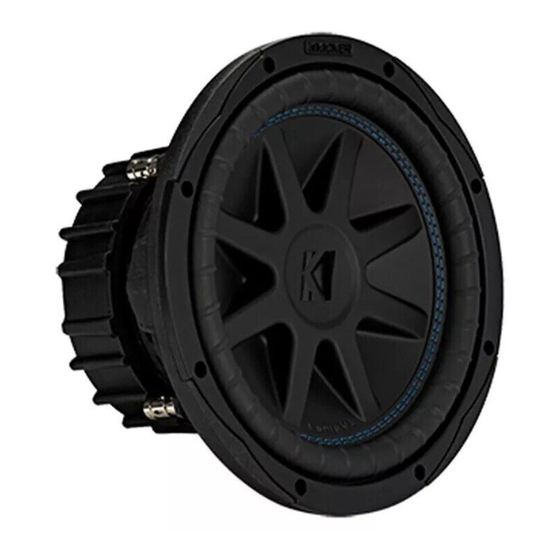 Kicker CompVX Series Owner's Manual