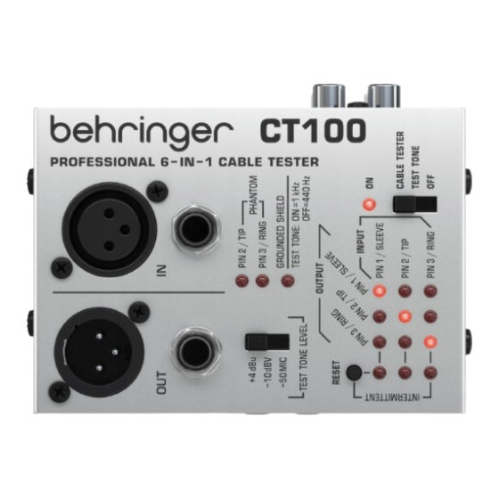 Behringer CT100 User Manual