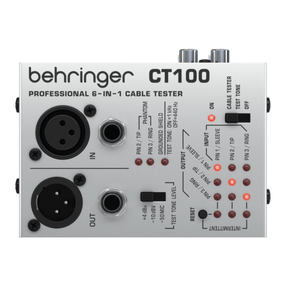 Behringer CT100 User Manual