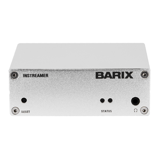 BARIX INSTREAMER ICE Manual
