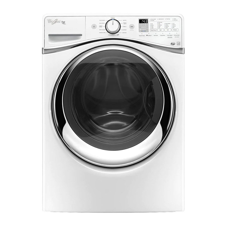 Whirlpool duet Front-Load Washer Manuals