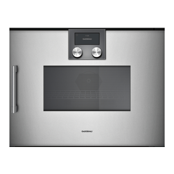 Gaggenau BMP 250 Instruction Manual