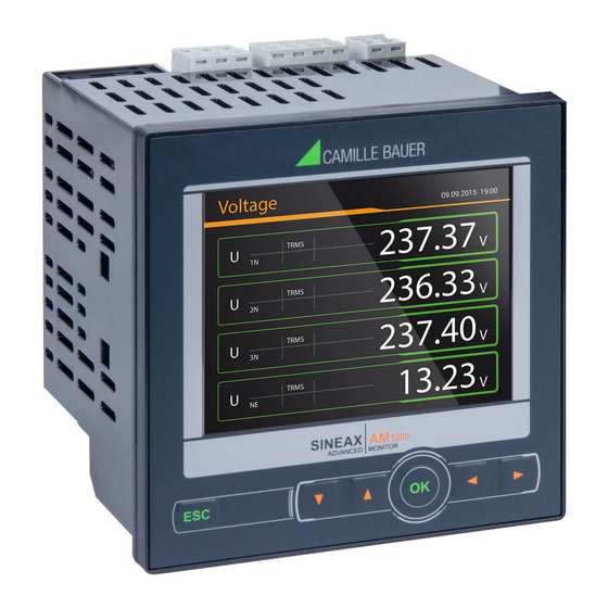 Camille Bauer SINEAX AM1000 Device Handbook