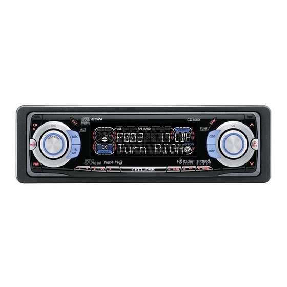 Eclipse CD5000 -  - Radio Installation Manual