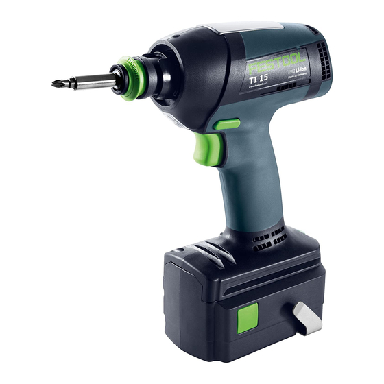 Festool TI15 Operating Manual