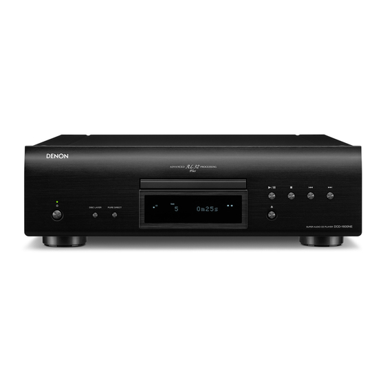 Denon DCD-1600NE Owner's Manual