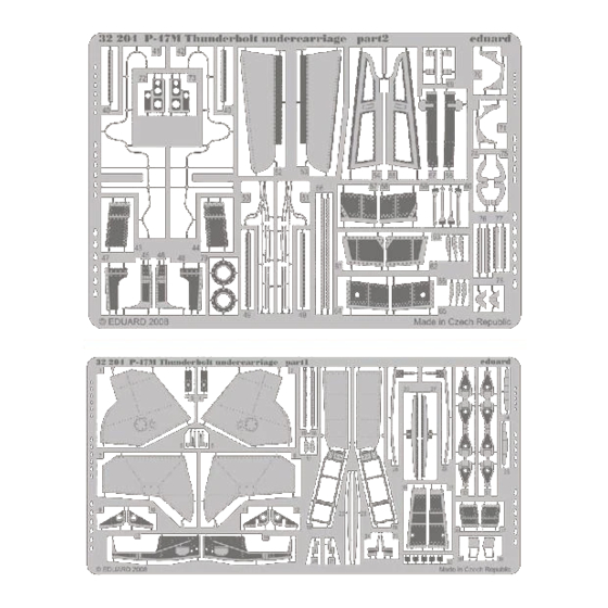 Eduard P-47M Thunderbolt undercarriage Quick Start Manual
