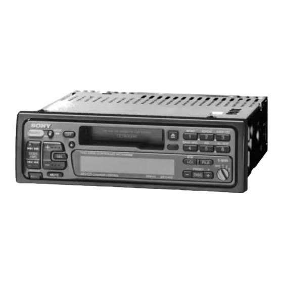 Sony XR-C450 Installation/Connections