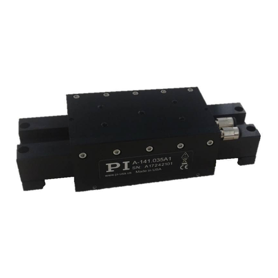 PI A-141 Series User Manual