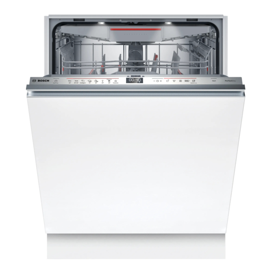 Bosch SMV6ZCX03E Integrated Dishwasher Manuals