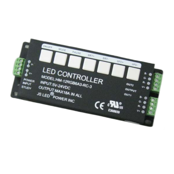 JS LED HM-12RGB6A3-RC-3 User Manual