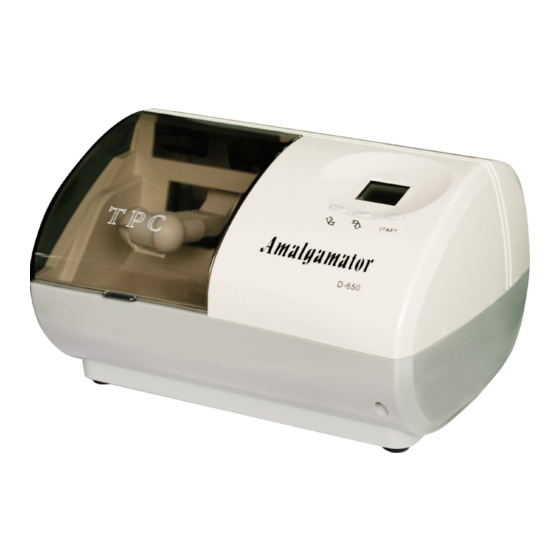 TPC Amalgamator D-650 Operating & Service Manual