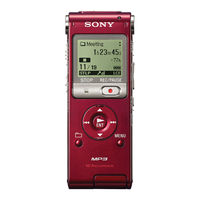 Sony ICD-UX200 - Digital Flash Voice Recorder Service Manual