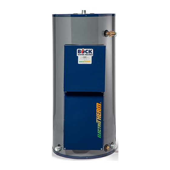 Bock Water heaters SWP050 Installation And Operation Instruction Manual
