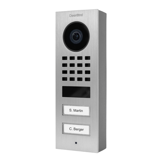 DoorBird D11 Series Installation Manual