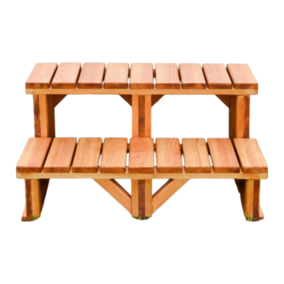Forever Redwood WOODEN SPA STEP Assembly Instructions Manual