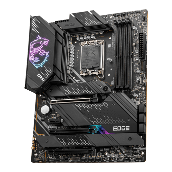 MSI MPG Z690 EDGE WIFI Quick Start Manual