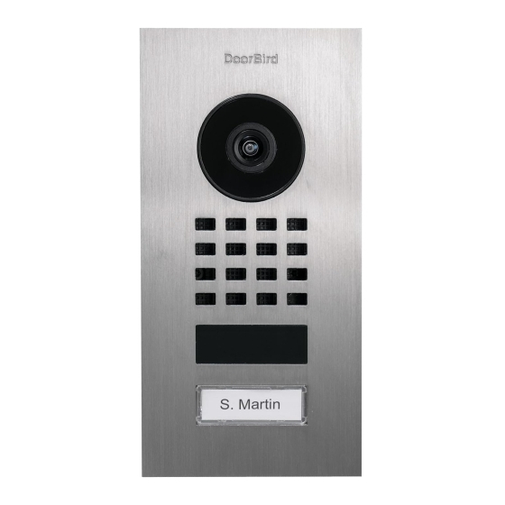 DoorBird D11 Series Installation Manual