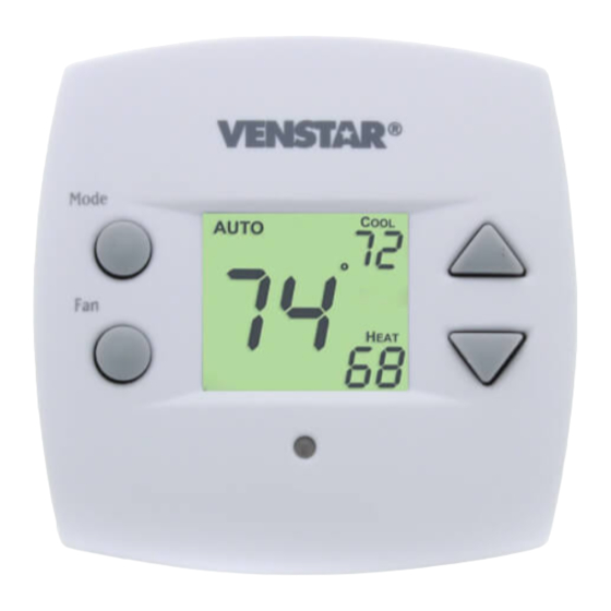 Venstar T1010 Installation Instructions Manual