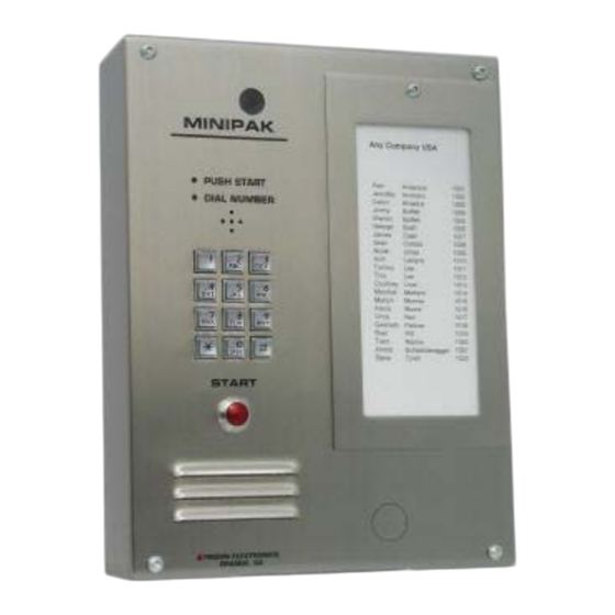 Trigon Electronics Minipak Installation And Operation Instructions Manual