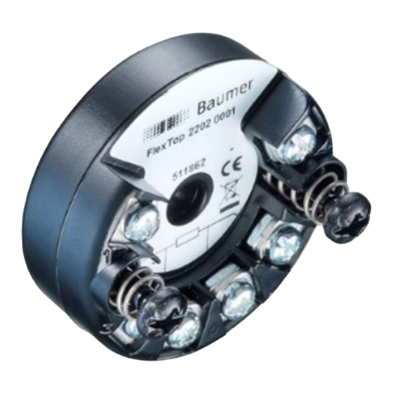 Baumer FlexTop 2202 Operating Instructions