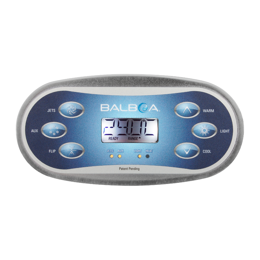 Balboa TP600 and TP400 Control Panels Manual