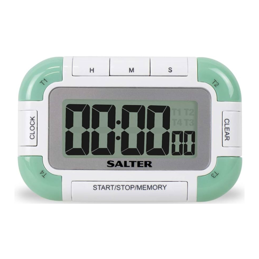 Salter SL2093 - 4 Way Timer & Clock Manual