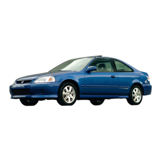 Honda 1999 Civic Sedan Reference Owner's Manual