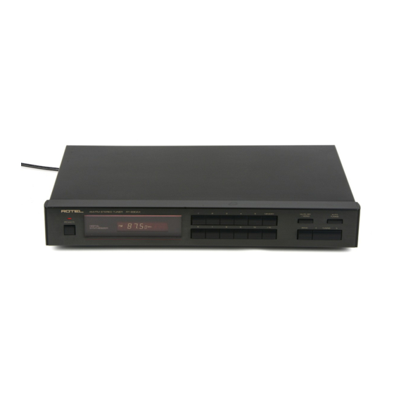 Rotel RT-930AX Owner's Manual